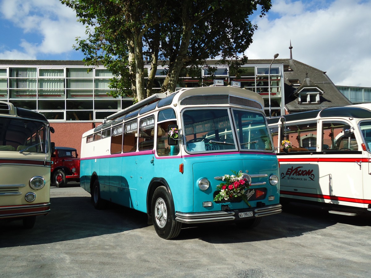 (145'322) - Pittet, Aigle - VD 135'332 - Saurer/Saurer (ex M+79'518; ex P 24'137) am 22. Juni 2013 in Aigle, Saurertreffen