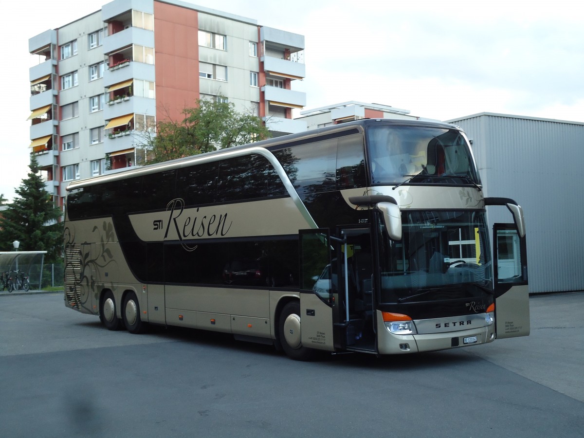 (145'587) - STI Thun - Nr. 42/BE 120'042 - Setra am 2. Juli 2013 in Thun, Garage