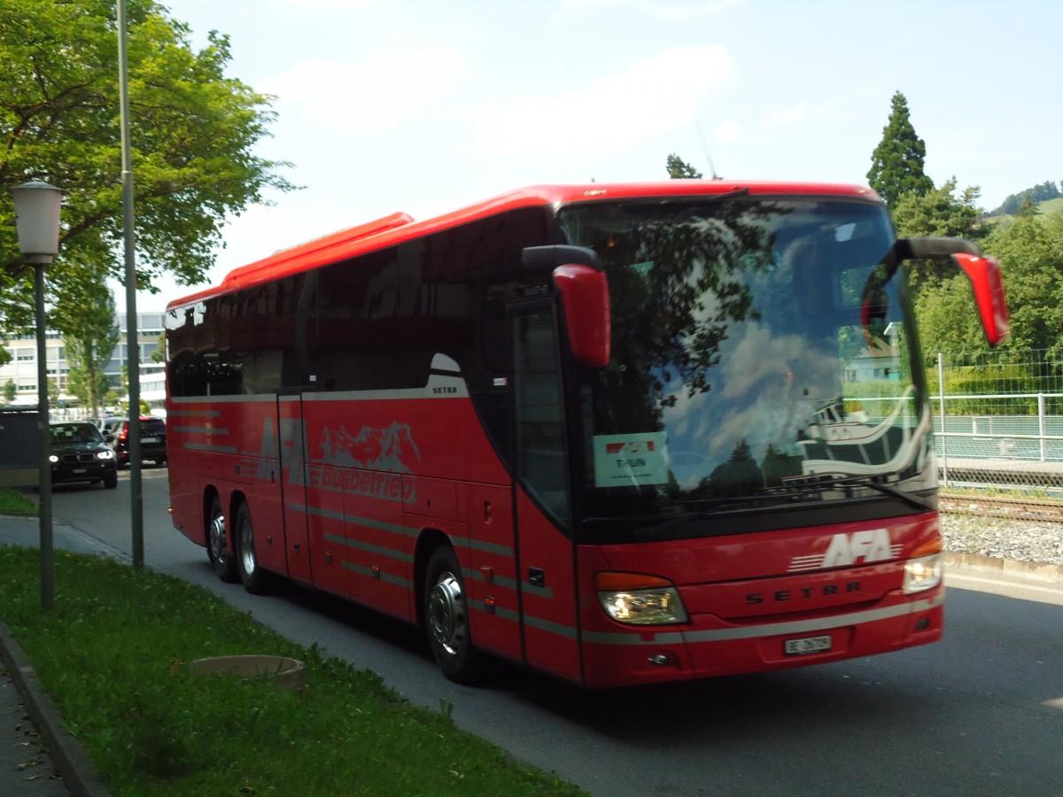 (145'605) - AFA Adelboden - Nr. 23/BE 26'709 - Setra (ex Blaguss, A-Wien Nr. 5402) am 6. Juli 2013 in Thun, Rosenau