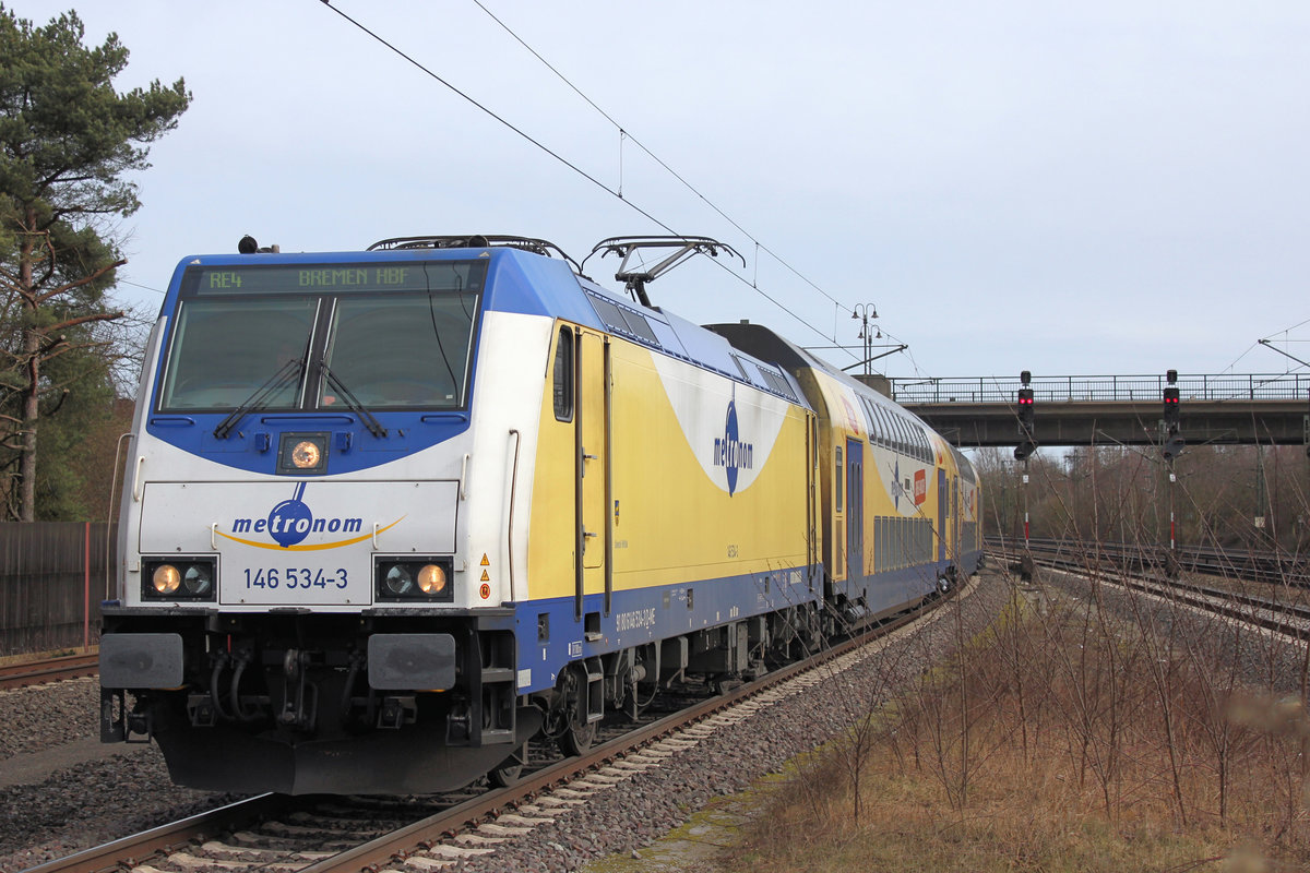 146 534-3 am 11.03.2017 in Rotenburg (Wümme).