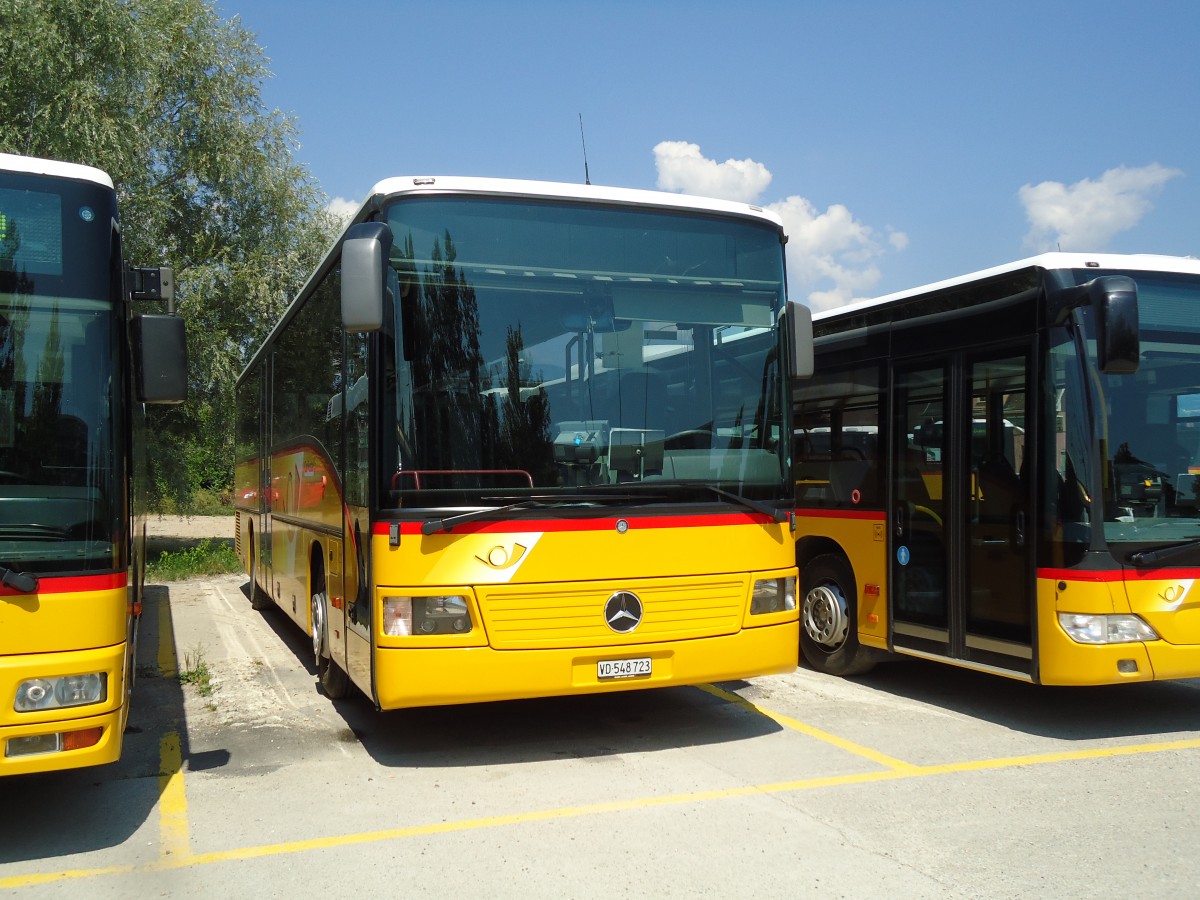 (146'007) - CarPostal Ouest - VD 548'723 - Mercedes am 22. Juli 2013 in Yverdon, Garage