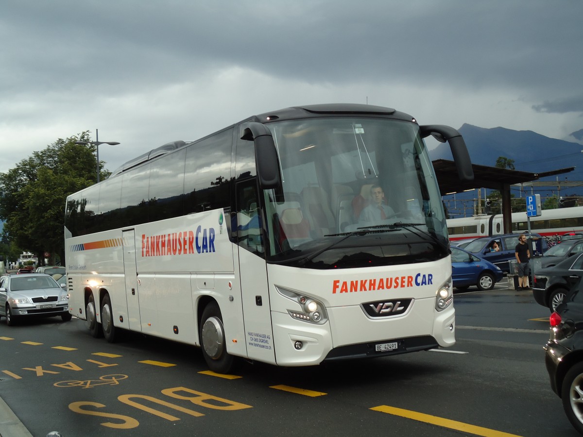 (146'277) - Fankhauser, Sigriswil - BE 42'491 - VDL am 8. August 2013 beim Bahnhof Thun