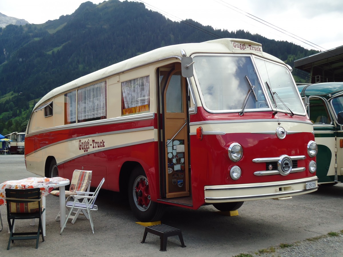 (146'353) - Guggenbhl, Brissago - TI 251'721 - Berna/R&J (ex VB Biel Nr. 110; ex VB Biel Nr. 10) am 17. August 2013 in Lenk, Metschbahnen