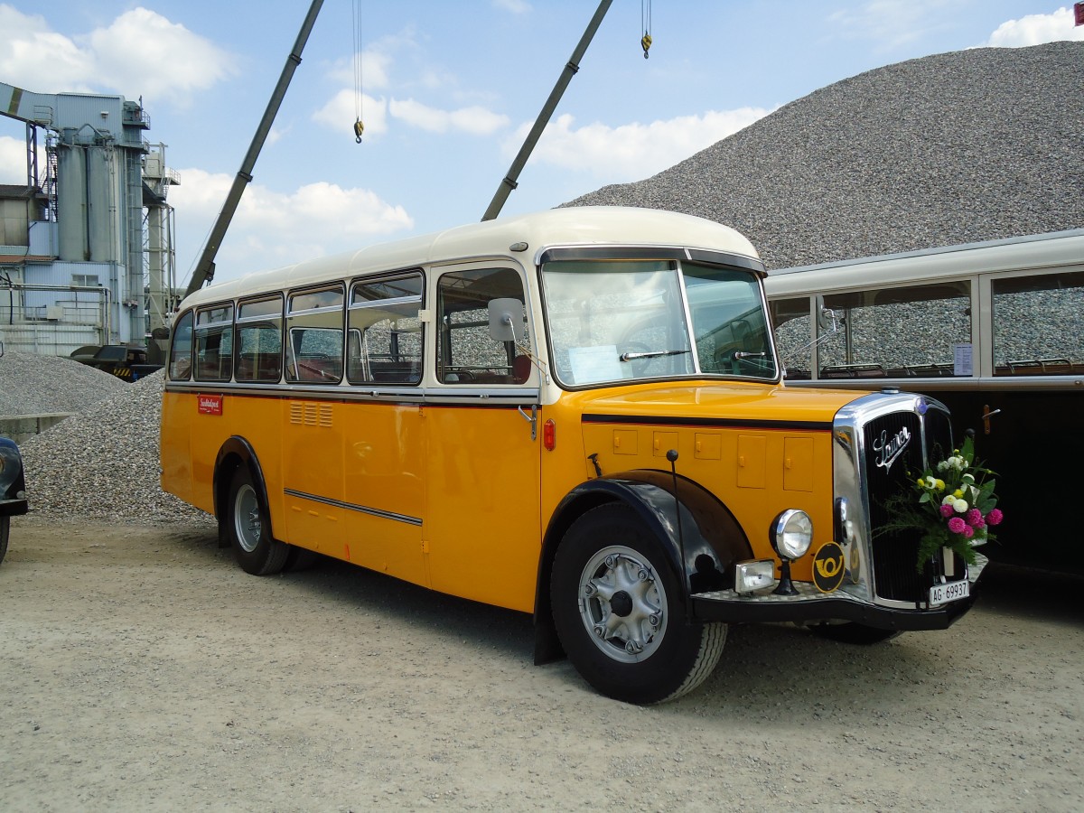 (146'735) - Blchlinger, Endingen - AG 69'937 - Saurer/Tscher (ex Dubach, Walde; ex Spescha, Andiast) am 31. August 2013 in Niederbipp, Saurertreffen