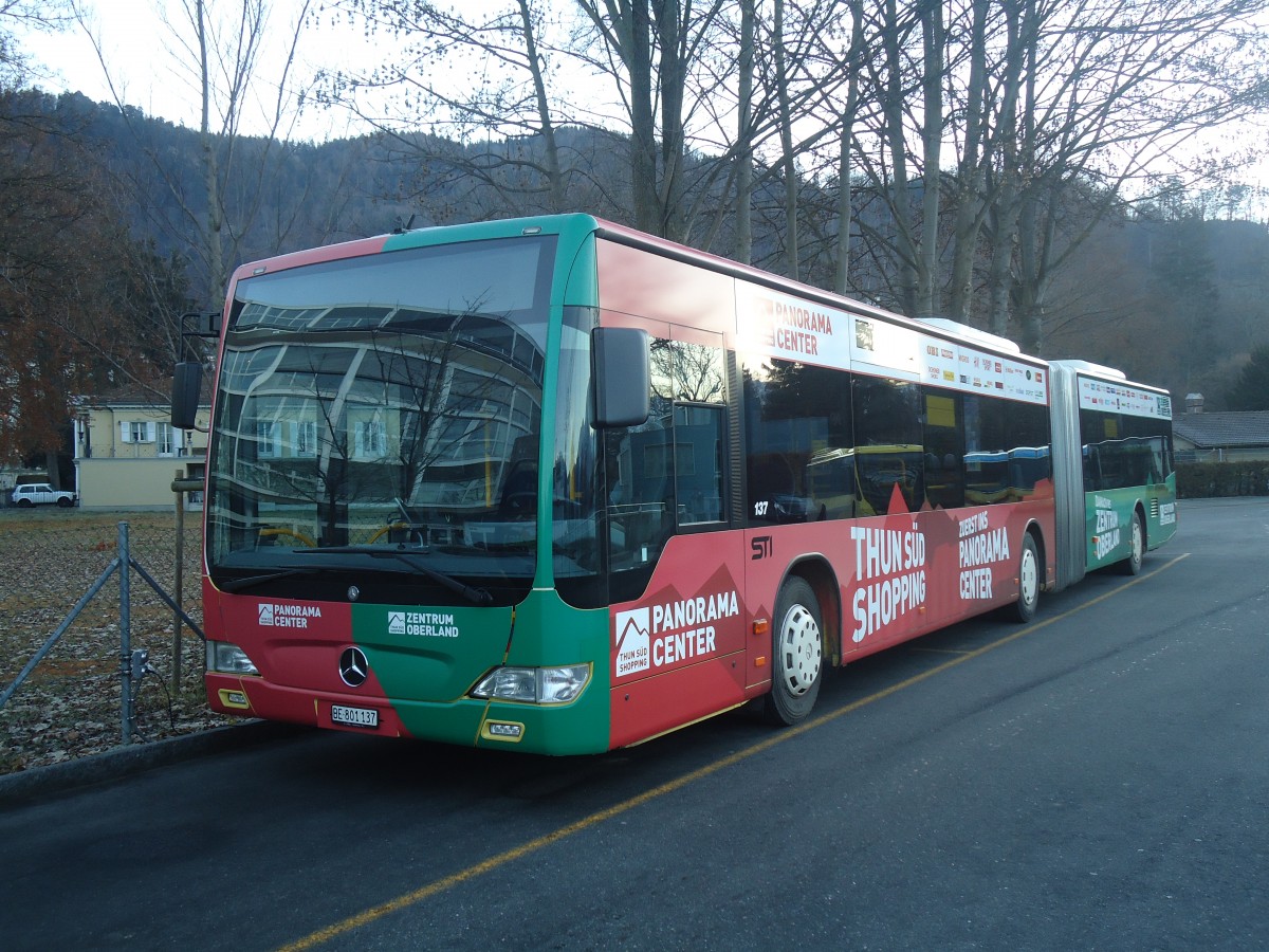 (148'603) - STI Thun - Nr. 137/BE 801'137 - Mercedes am 31. Dezember 2013 bei der Schifflndte Thun