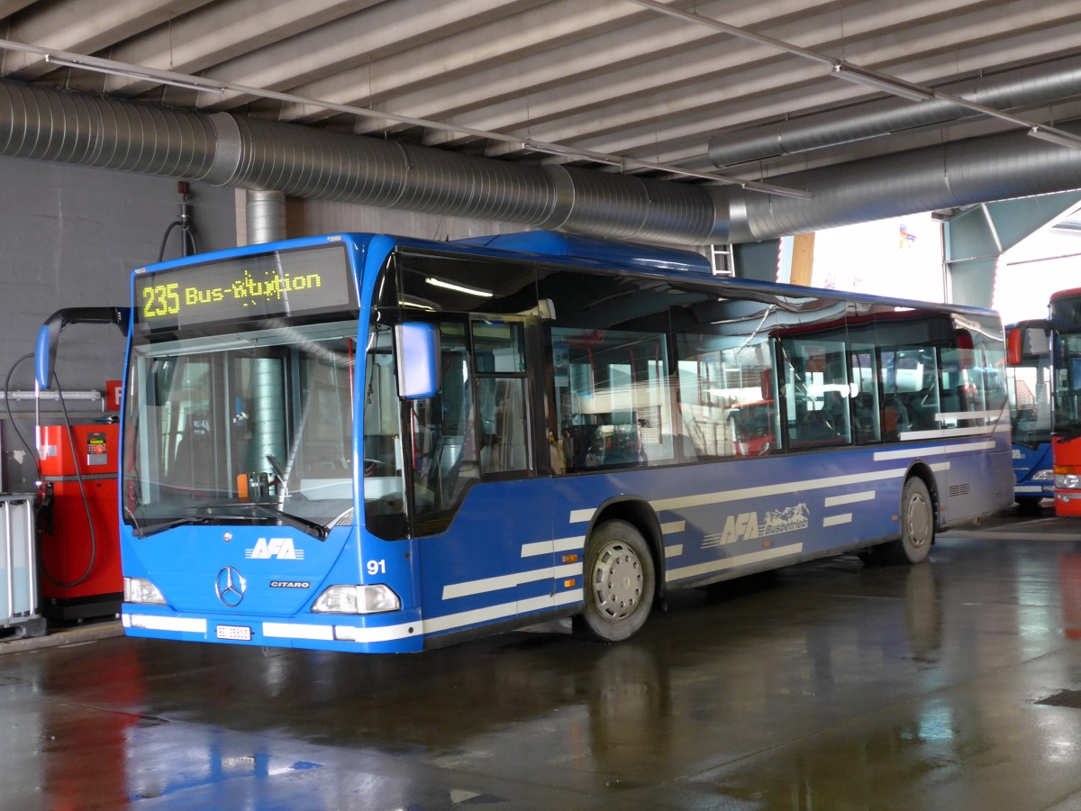 (148'861) - AFA Adelboden - Nr. 91/BE 25'802 - Mercedes (ex Nr. 2) am 15. Februar 2014 im Autobahnhof Adelboden