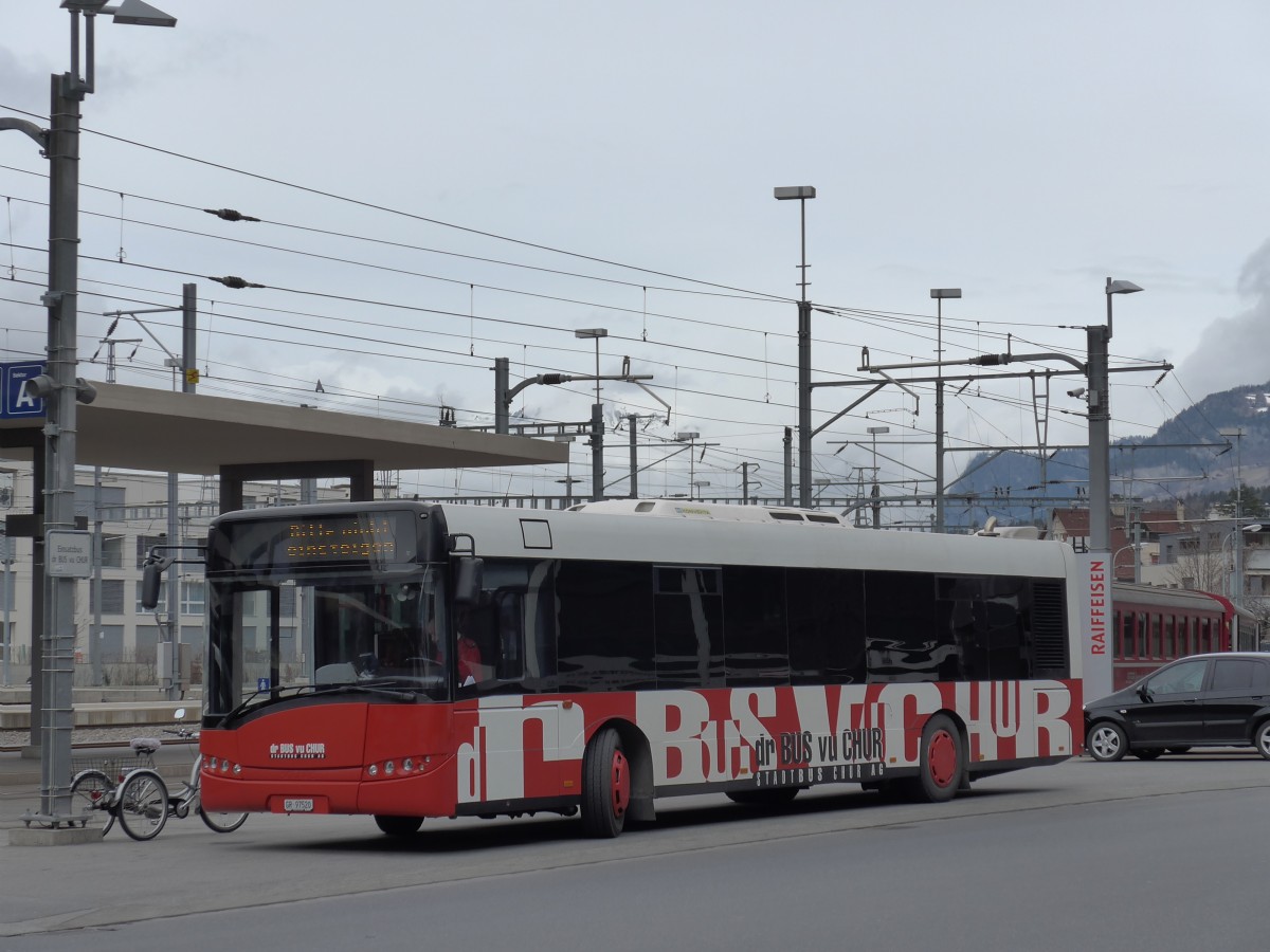 (149'132) - SBC Chur - Nr. 20/GR 97'520 - Solaris am 1. Mrz 2014 beim Bahnhof Chur