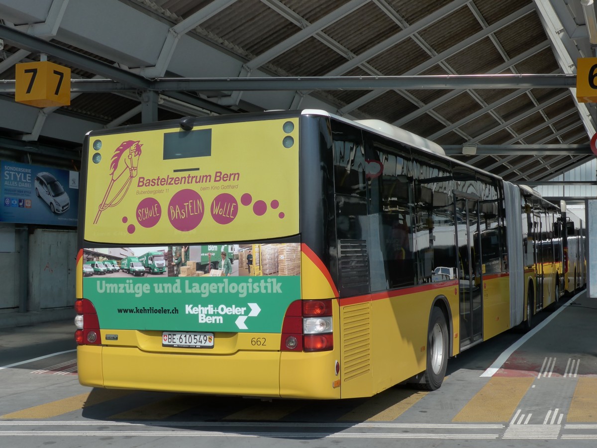 (149'649) - PostAuto Bern - Nr. 662/BE 610'549 - MAN am 13. April 2014 in Bern, Postautostation