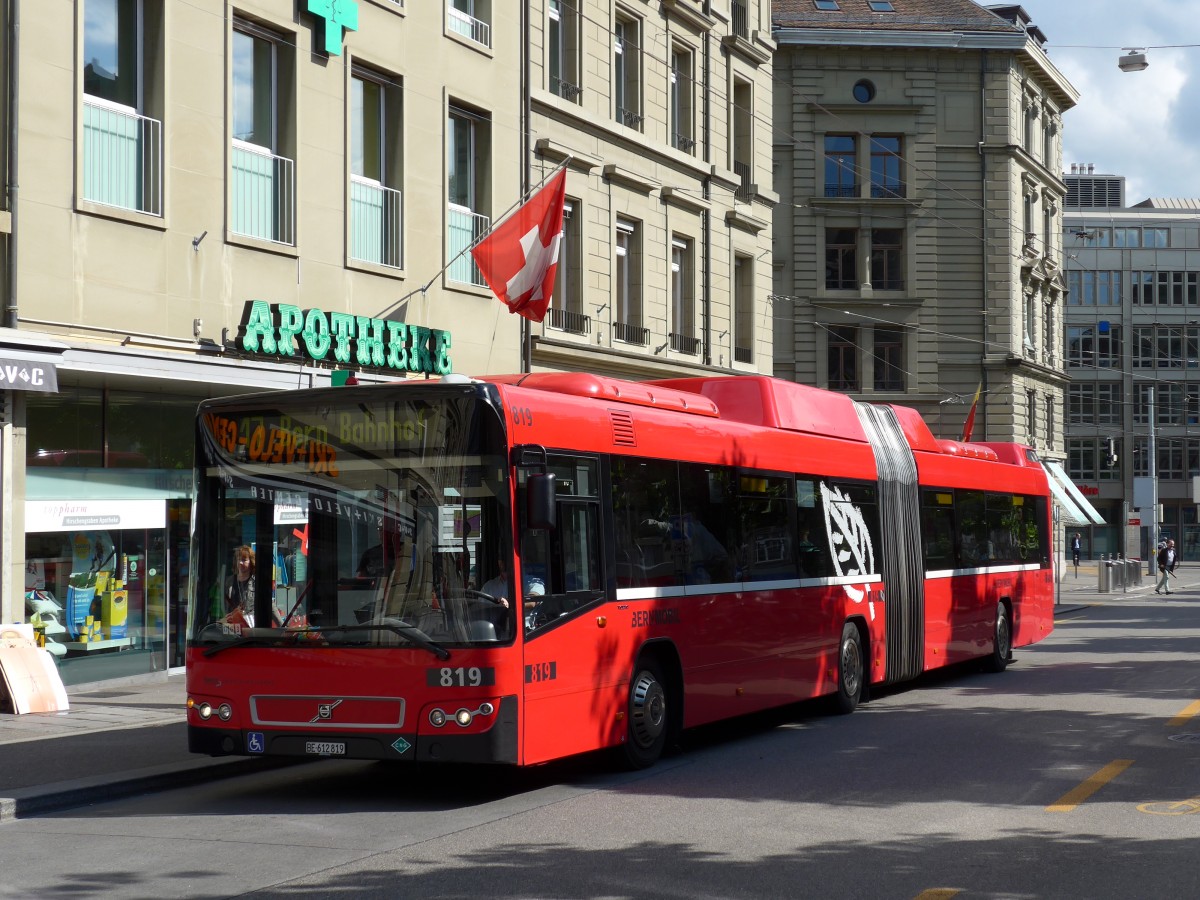 (150'953) - Bernmobil, Bern - Nr. 819/BE 612'819 - Volvo am 28. Mai 2014 in Bern, Hirschengraben