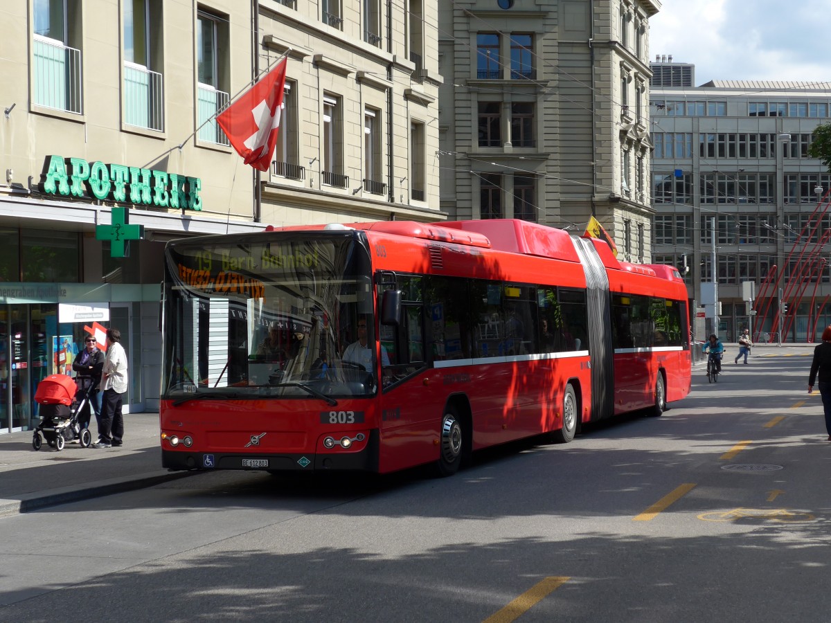 (150'958) - Bernmobil, Bern - Nr. 803/BE 612'803 - Volvo am 28. Mai 2014 in Bern, Hirschengraben