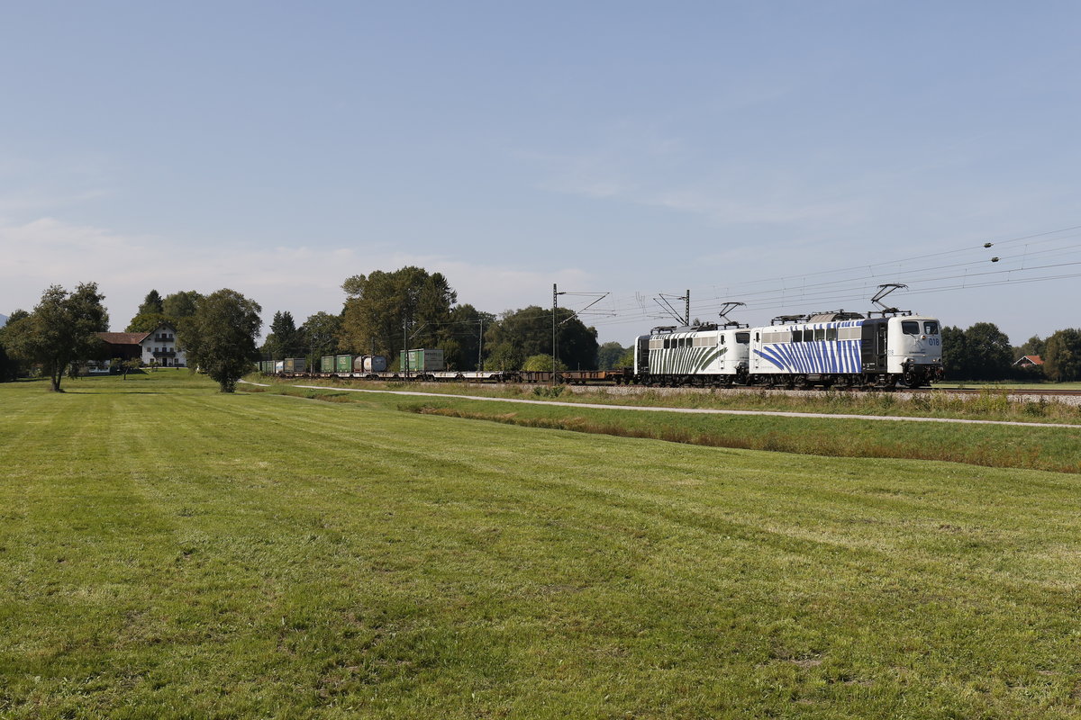 151 018 und 151 074 am 15. September 2016 bei �bersee am Chiemsee.