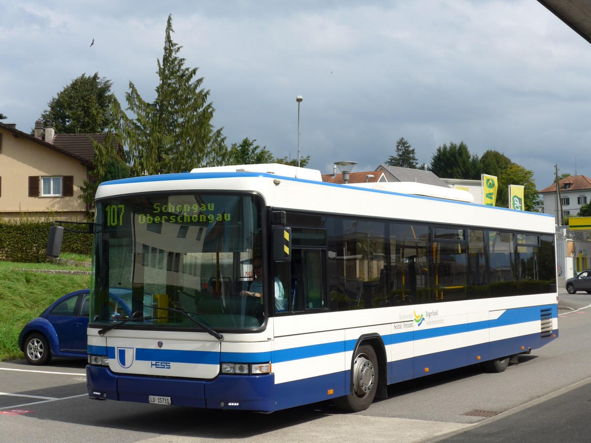 (154'138) - BSF Hochdorf - Nr. 8/LU 15'731 - Scania/Hess am 19. August 2014 beim Bahnhof Hitzkirch