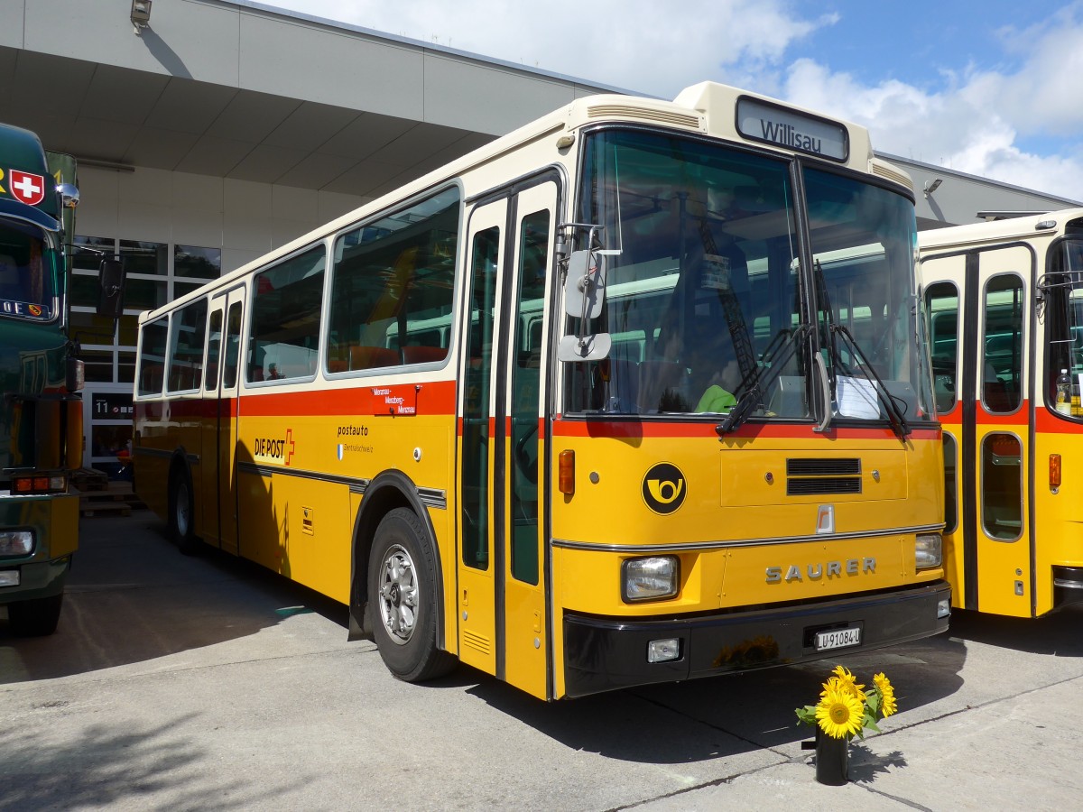 (154'533) - Amstein, Willisau - LU 91'084 U - Saurer/R&J (ex Thepra, Stans Nr. 17; ex Gowa, Stans Nr. 17) am 30. August 2014 in Oberkirch, CAMPUS Sursee