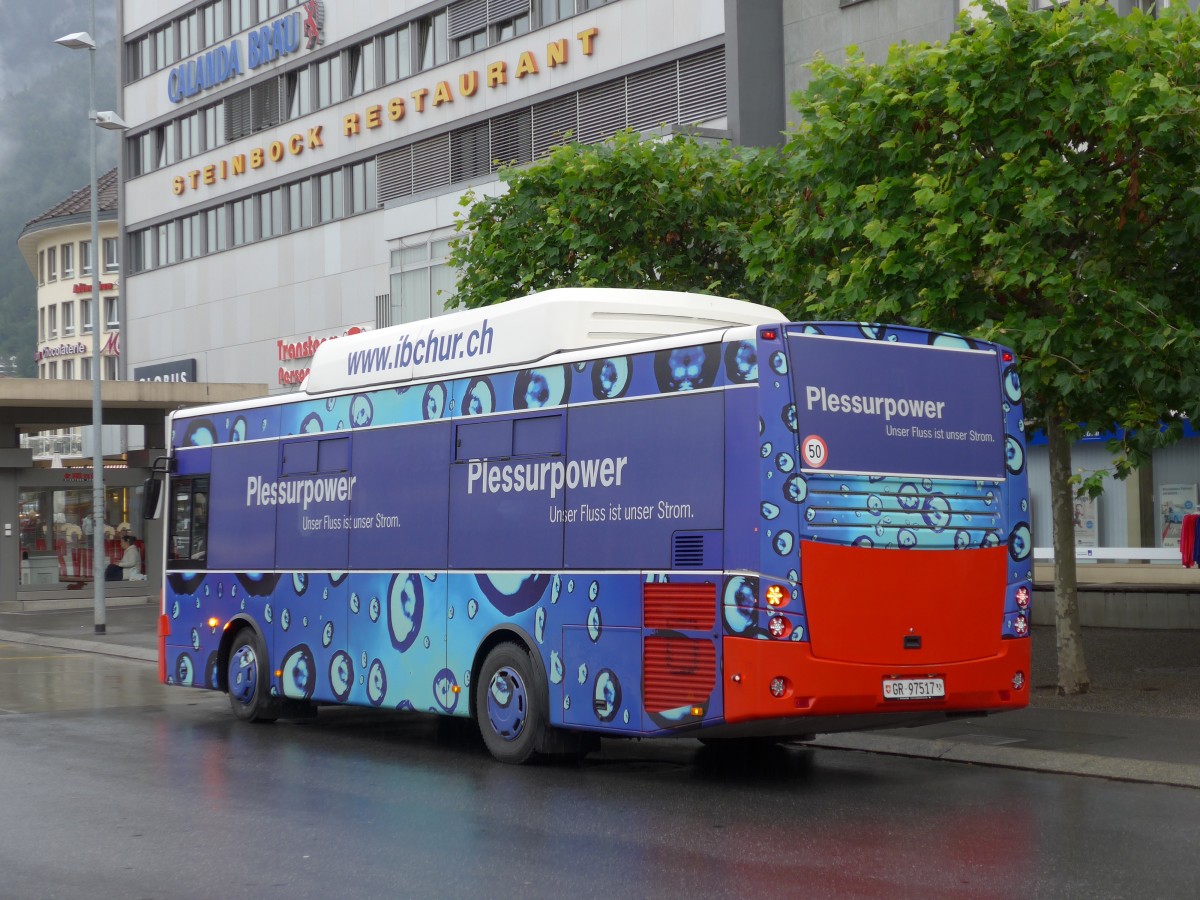 (154'929) - SBC Chur - Nr. 17/GR 97'517 - Otokar/Gpbus am 13. September 2014 beim Bahnhof Chur