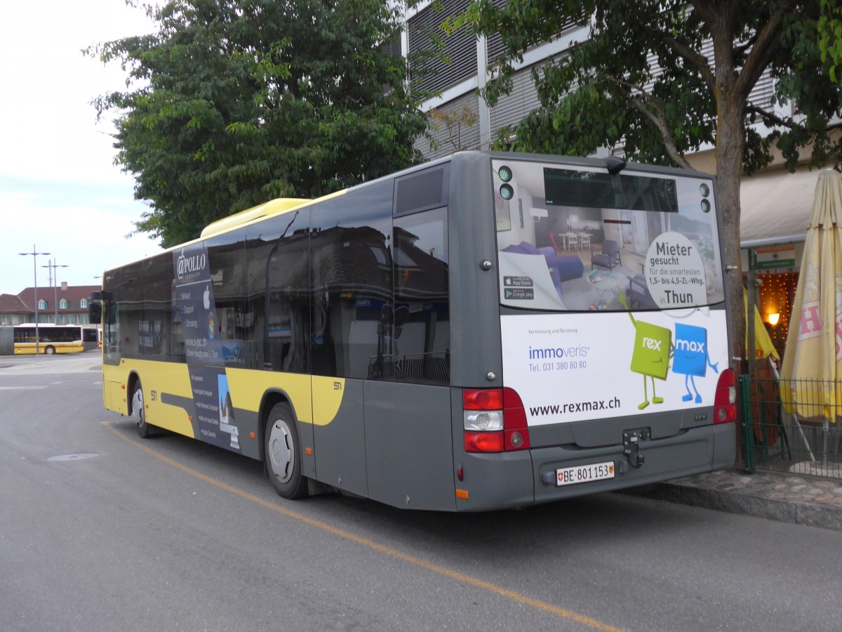 (155'417) - STI Thun - Nr. 153/BE 801'153 - MAN am 29. September 2014 bei der Schifflndte Thun