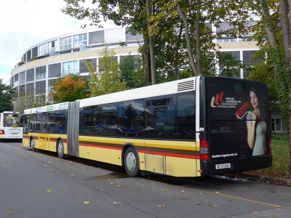 (155'902) - STI Thun - Nr. 89/BE 572'089 - MAN am 21. Oktober 2014 bei der Schifflndte Thun