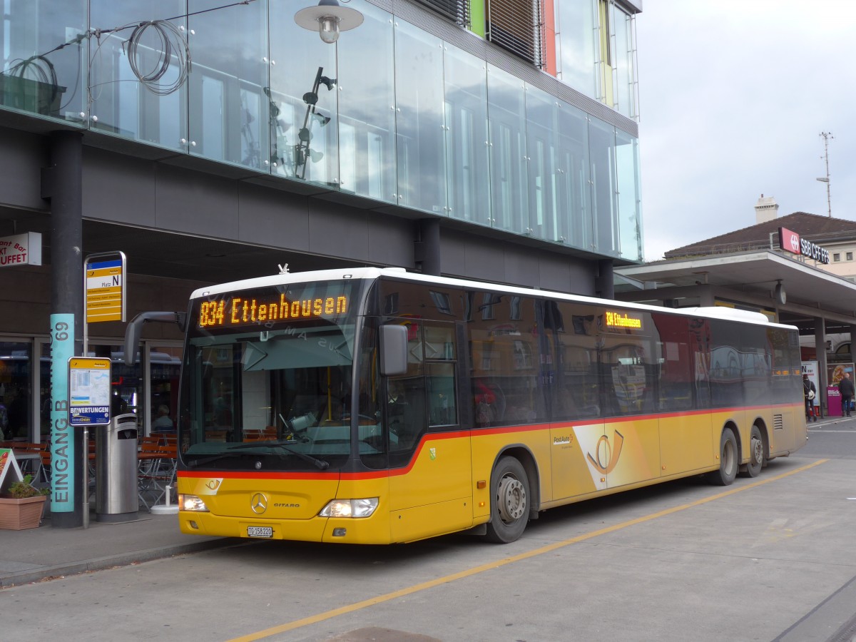 (155'945) - PostAuto Ostschweiz - TG 158'220 - Mercedes (ex Nr. 8) am 22. Oktober 2014 beim Bahnhof Frauenfeld