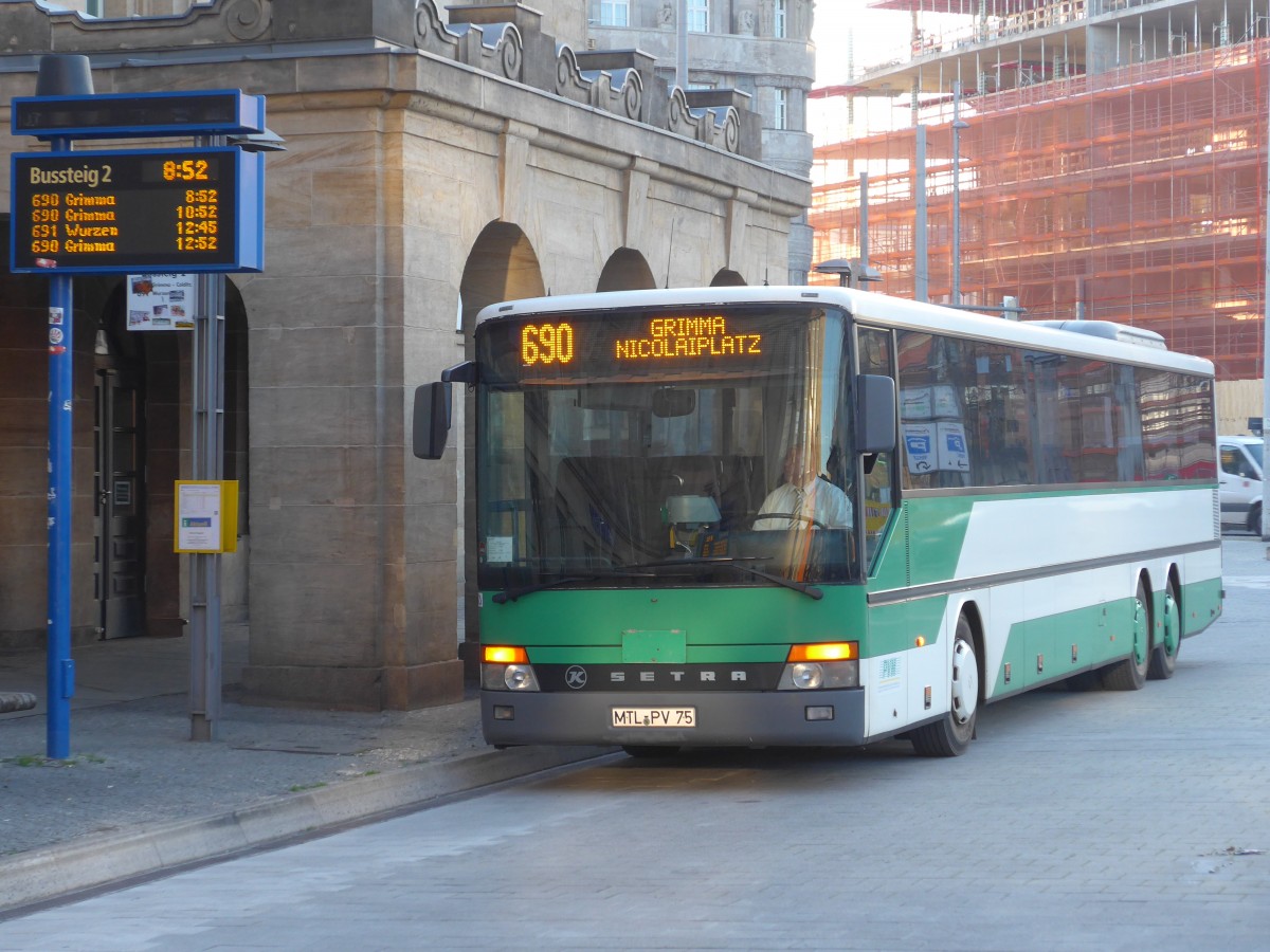 (156'547) - PVM Deuben - MTL-PV 75 - Setra am 17. November 2014 beim Hauptbahnhof Leipzig