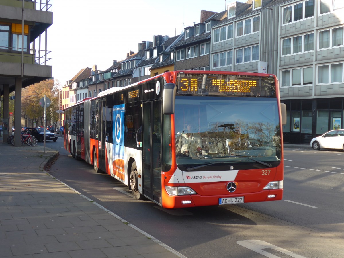 (157'159) - ASEAG Aachen - Nr. 327/AC-L 327 - Mercedes am 21. November 2014 beim Hauptbahnhof Aachen