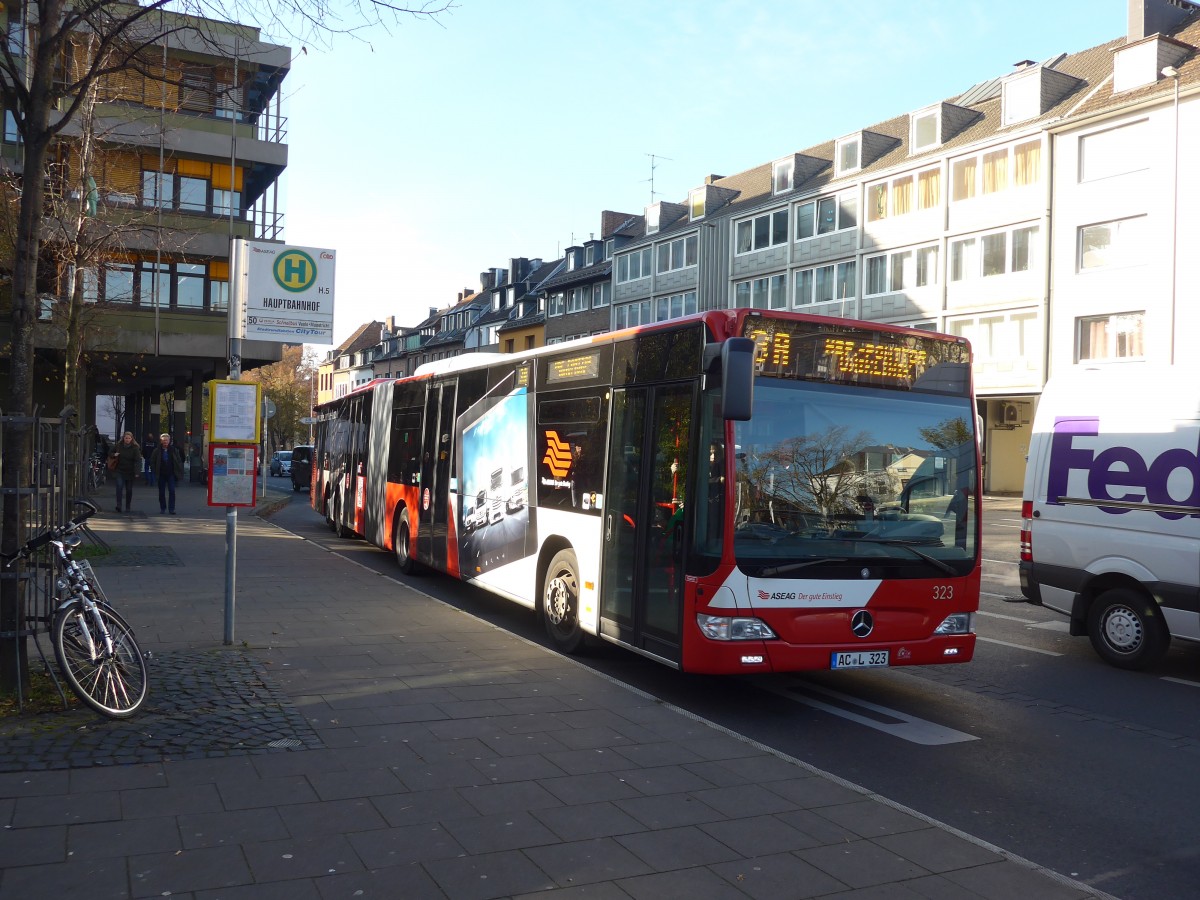 (157'175) - ASEAG Aachen - Nr. 323/AC-L 323 - Mercedes am 21. November 2014 beim Hauptbahnhof Aachen