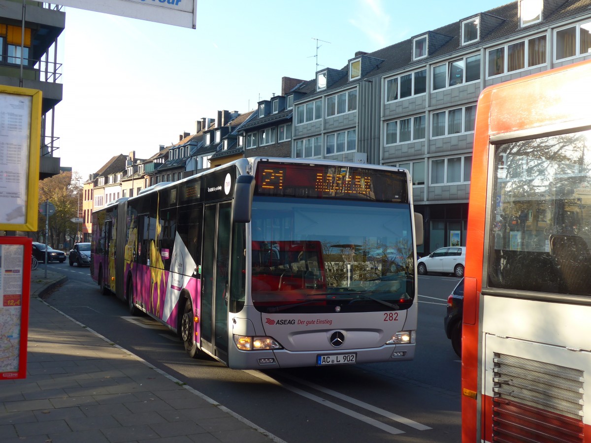 (157'215) - ASEAG Aachen - Nr. 282/AC-L 902 - Mercedes am 21. November 2014 beim Hauptbahnhof Aachen