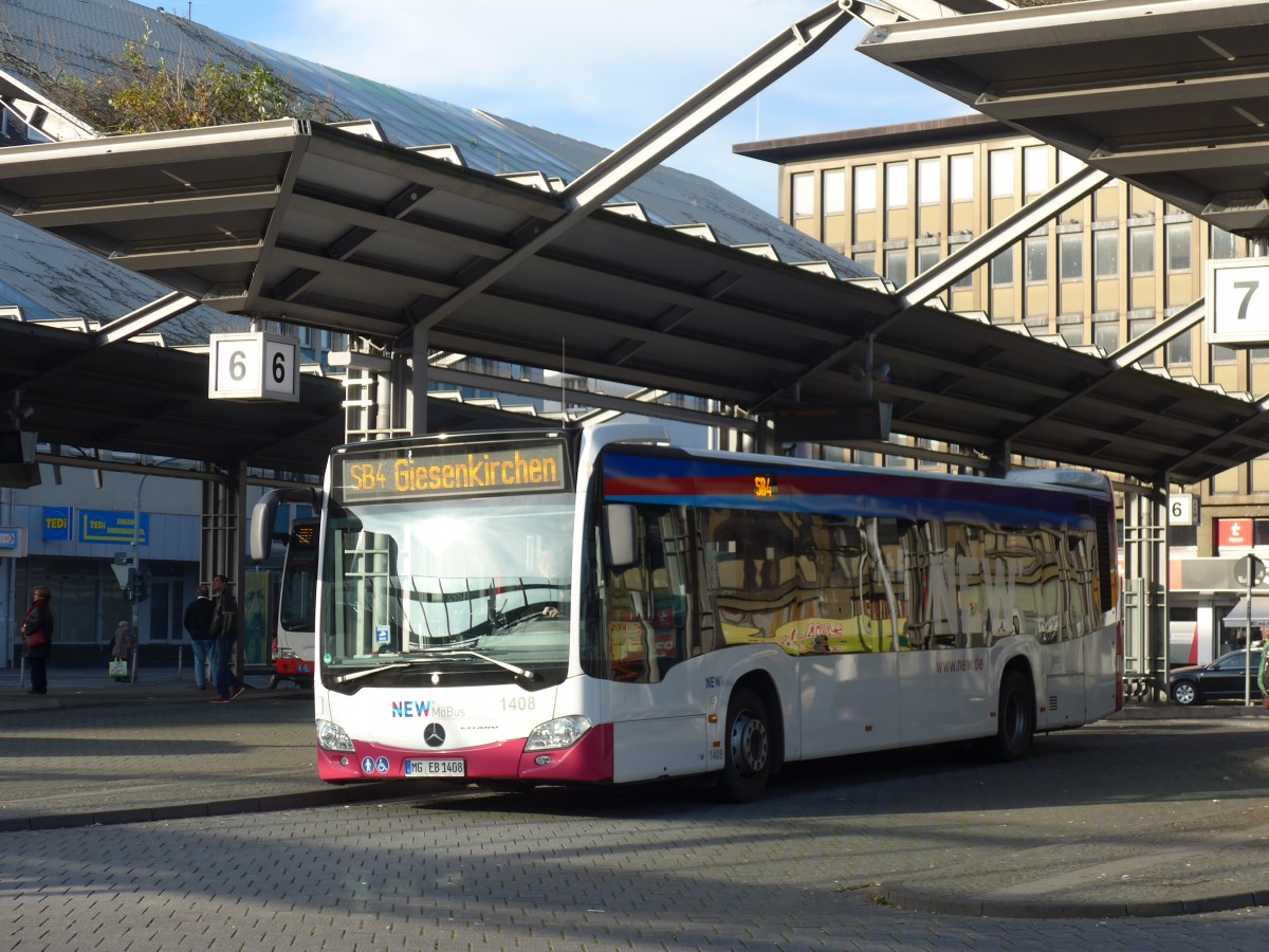 (157'319) - MBus, Mnchengladbach - Nr. 1408/MG-EB 1408 - Mercedes am 22. November 2014 beim Hauptbahnhof Mnchengladbach
