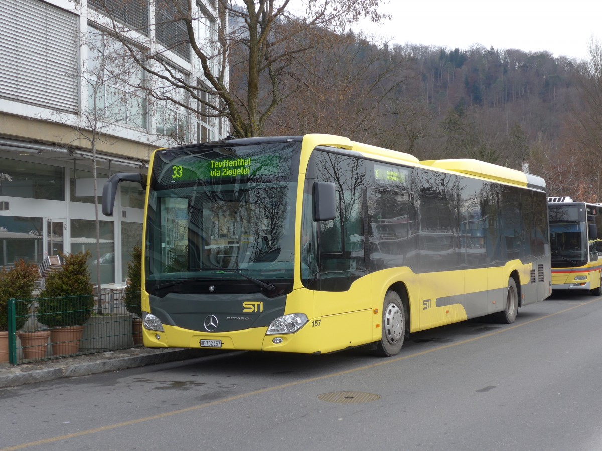 (158'448) - STI Thun - Nr. 157/BE 752'157 - Mercedes am 19. Januar 2015 bei der Schifflndte Thun