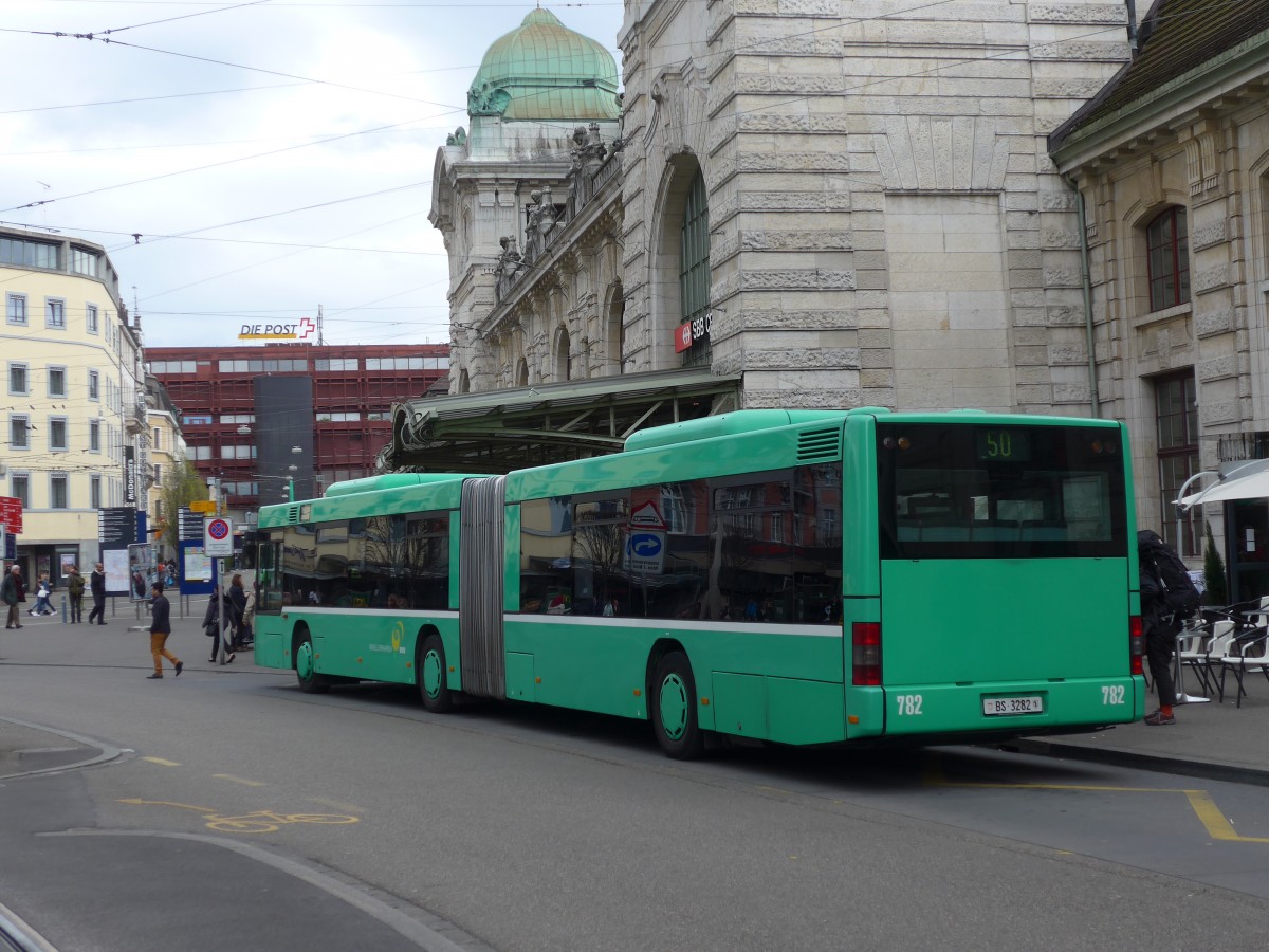 (159'724) - BVB Basel - Nr. 782/BS 3282 - MAN am 11. April 2015 beim Bahnhof Basel