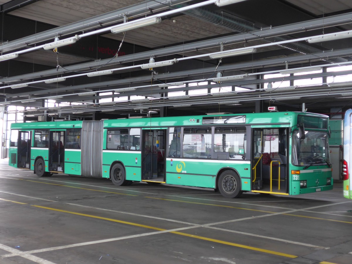 (159'769) - BVB Basel - Nr. 731/BS 3231 - Mercedes (ex VAG Freiburg/D Nr. 927) am 11. April 2015 in Basel, Garage Rankstrasse