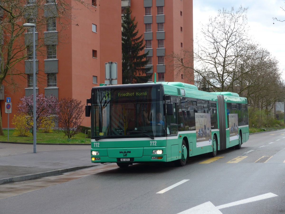 (159'819) - BVB Basel - Nr. 772/BS 3272 - MAN am 11. April 2015 in Basel, Rankstrasse