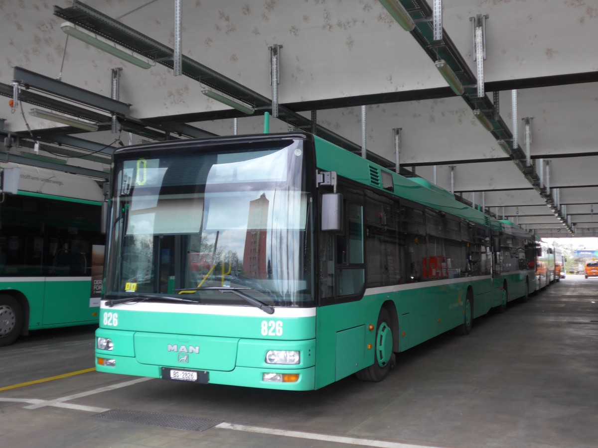 (159'879) - BVB Basel - Nr. 826/BS 2826 - MAN am 11. April 2015 in Basel, Garage Rankstrasse