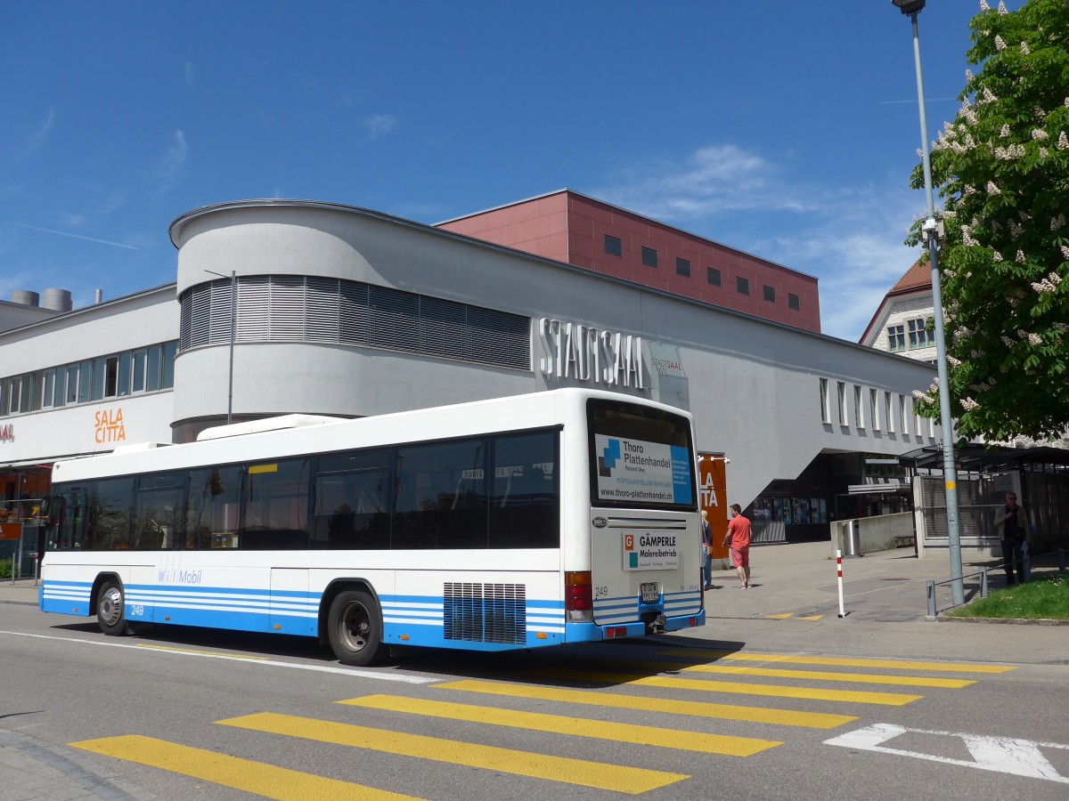 (160'195) - WilMobil, Wil - Nr. 249/SG 104'482 - Volvo/Hess (ex BOS Wil Nr. 20) am 8. Mai 2015 beim Bahnhof Wil