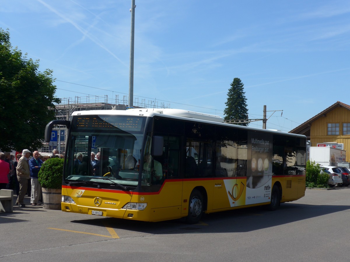 (161'251) - Wieland, Murten - Nr. 50/FR 300'633 - Mercedes (ex Klopfstein, Laupen Nr. 10) am 28. Mai 2015 beim Bahnhof Murten