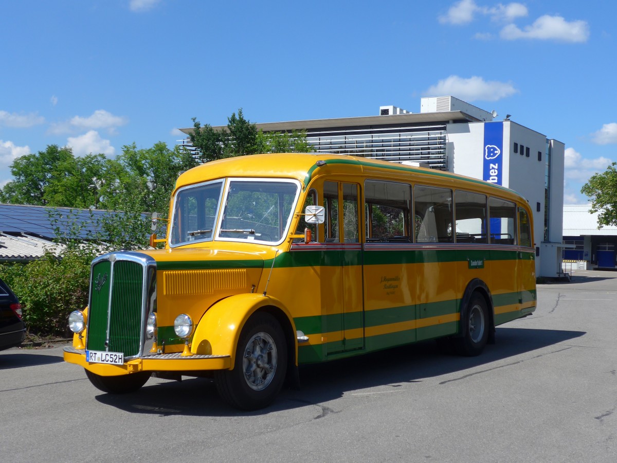 (162'538) - Hogenmller, Reutlingen - RT-LC 52H - Saurer/R&J (ex AvH Heimenschwand Nr. 1) am 24. Juni 2015 in Reutlingen, Betriebshof