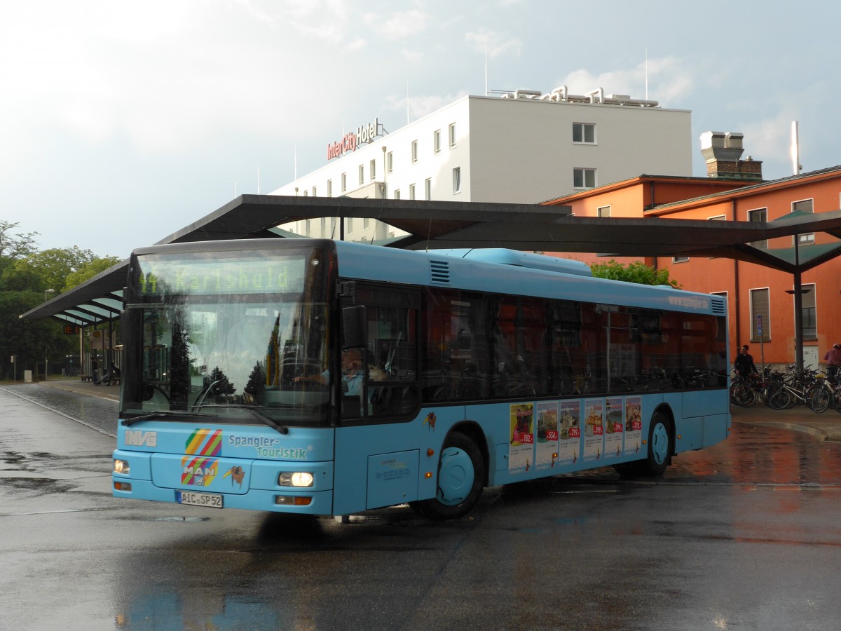 (162'758) - Spangler, Schrobenhausen - AIC-SP 52 - MAN am 27. Juni 2015 beim Bahnhof Ingoldstadt