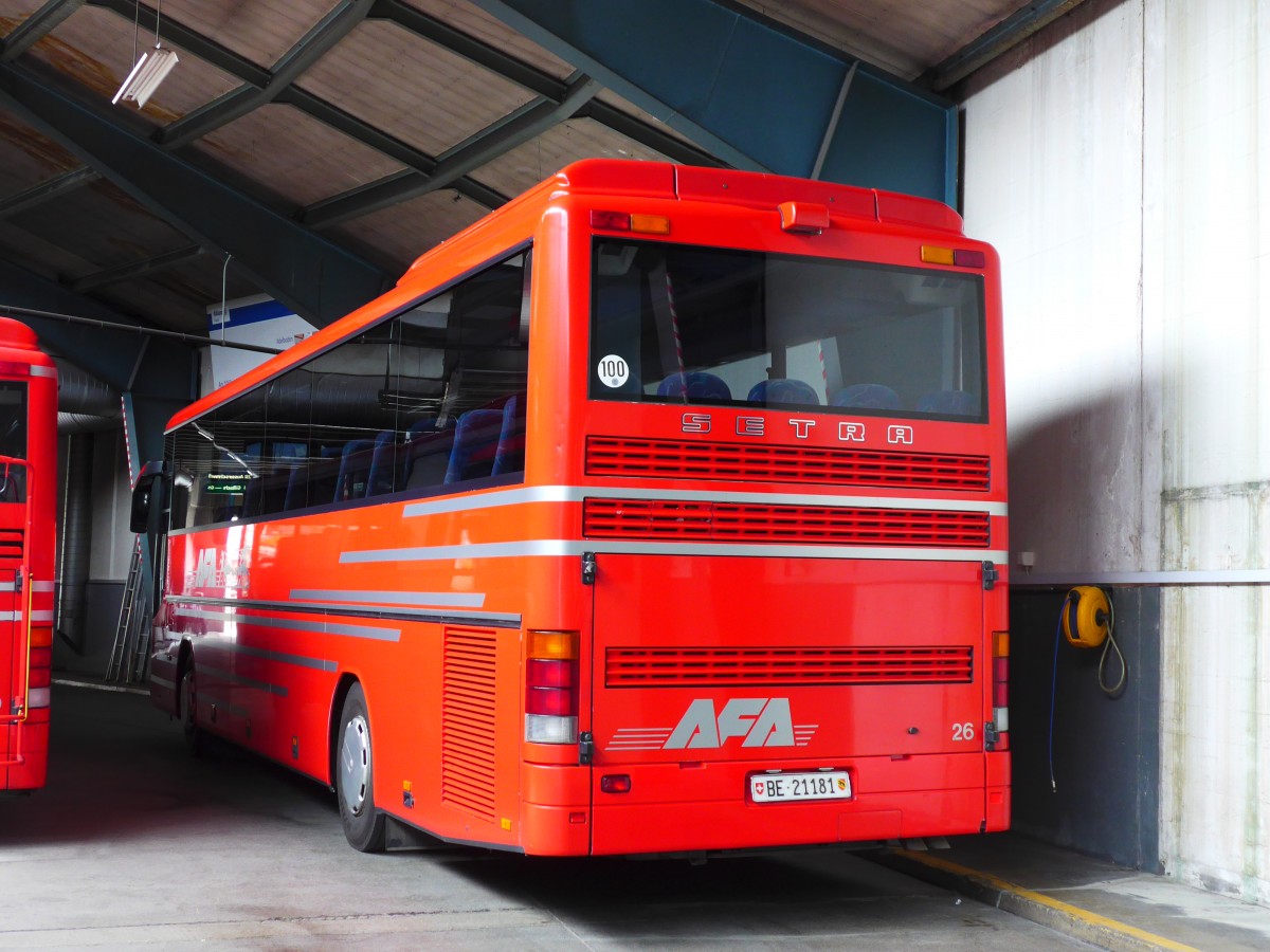 (163'135) - AFA Adelboden - Nr. 26/BE 21'181 - Setra (ex Nr. 16; ex Frhlich, D-Ludwigshafen/Rhein) am 26. Juli 2015 im Autobahnhof Adelboden