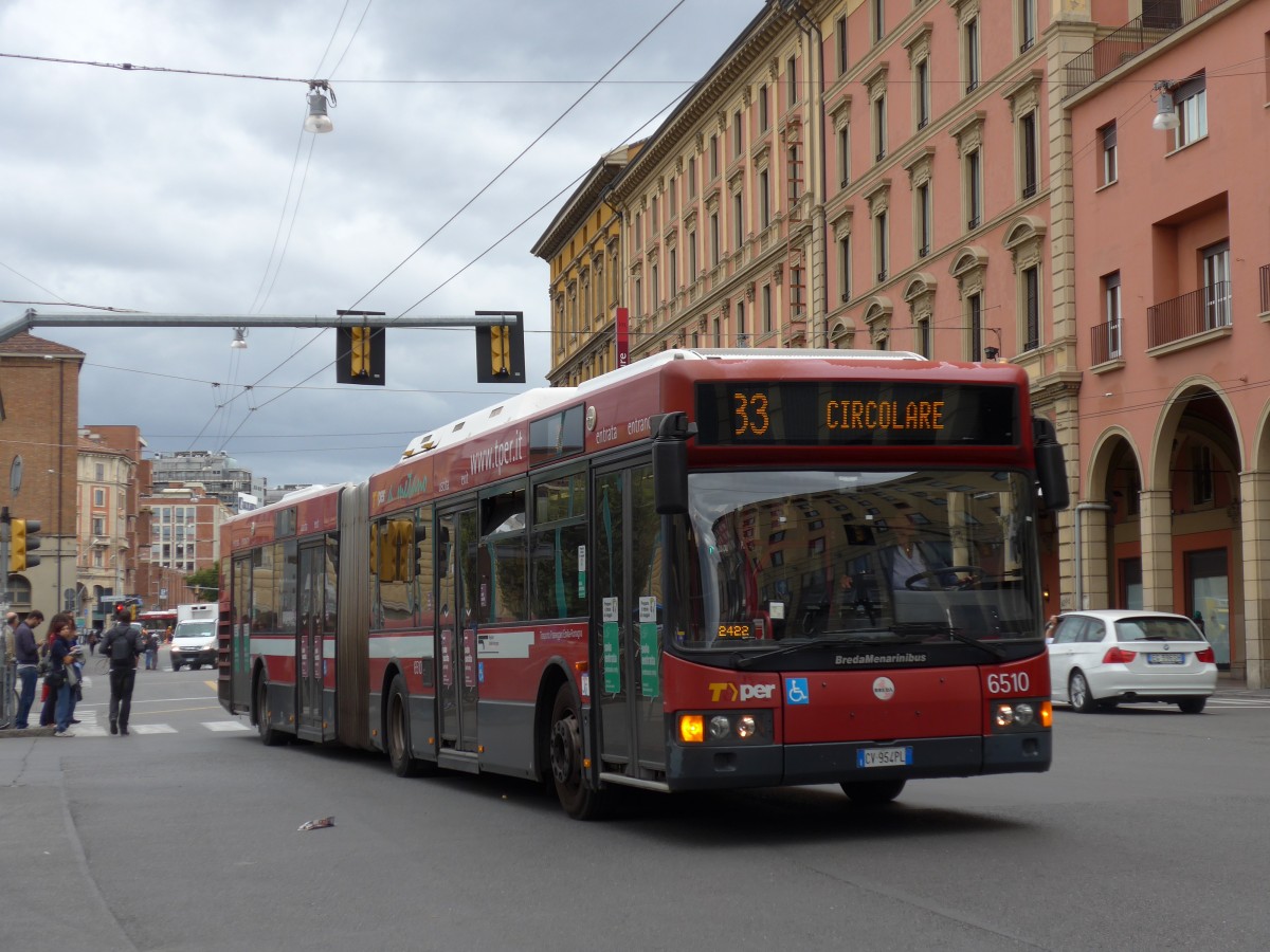 (165'544) - TPER Bologna - Nr. 6510/CV-954 PL - BredaMenarinibus am 23. September 2015 beim Bahnhof Bologna Centrale