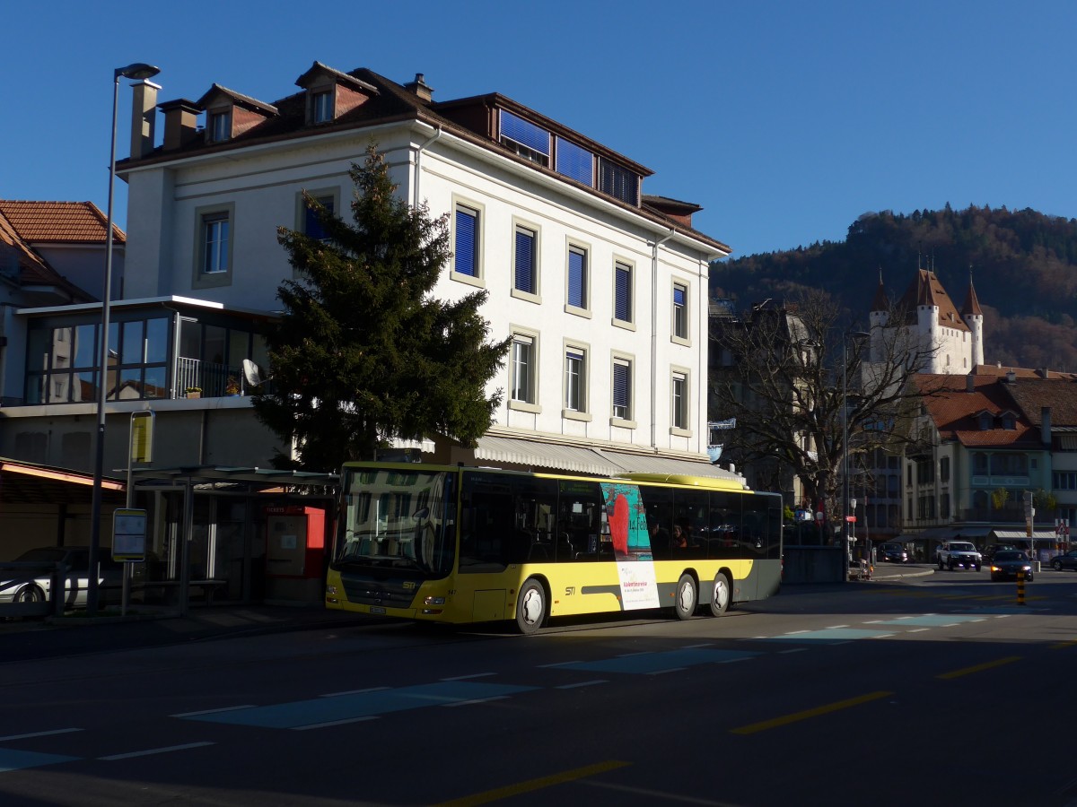 (166'600) - STI Thun - Nr. 147/BE 801'147 - MAN am 9. November 2015 in Thun, Guisanplatz