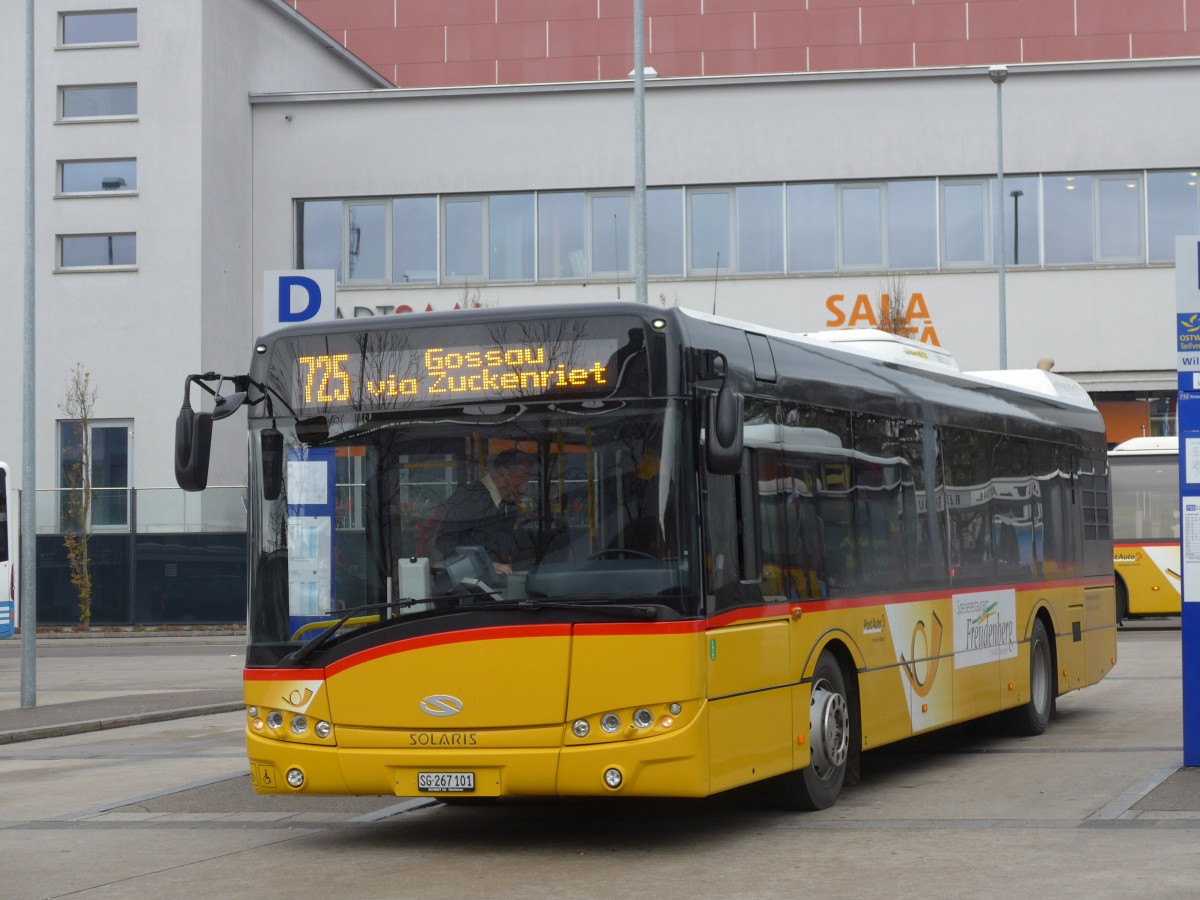 (167'513) - Schmidt, Oberbren - SG 267'101 - Solaris am 25. November 2015 beim Bahnhof Wil