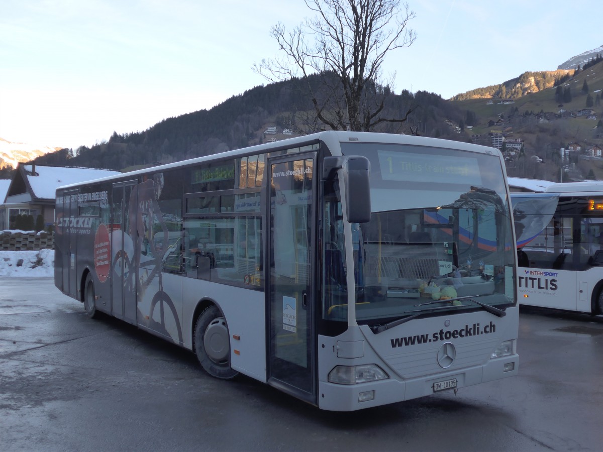 (167'996) - EAB Engelberg - Nr. 1/OW 10'195 - Mercedes (ex TC La Chaux-de-Fonds Nr. 214) am 25. Dezember 2015 in Engelberg, Titlisbahnen