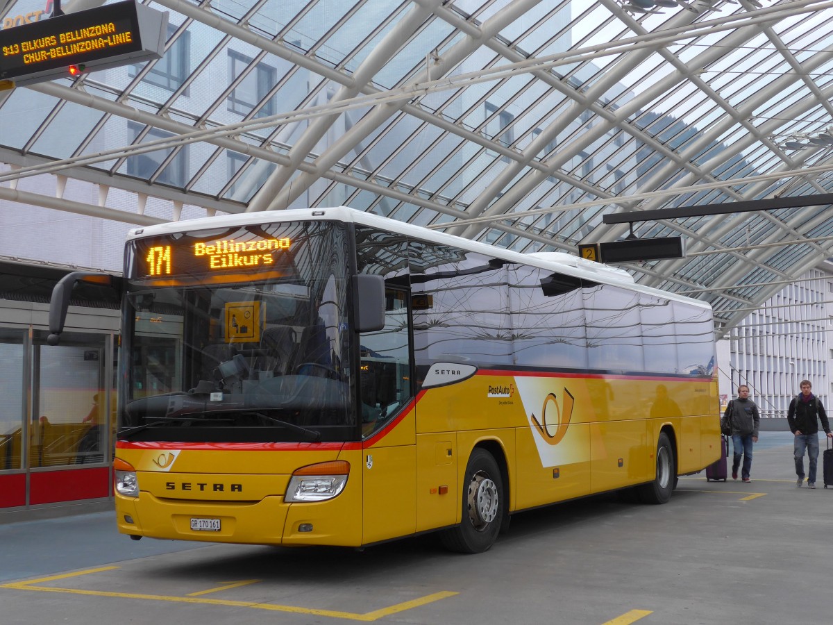 (168'224) - PostAuto Graubnden - GR 170'161 - Setra am 2. Januar 2016 in Chur, Postautostation