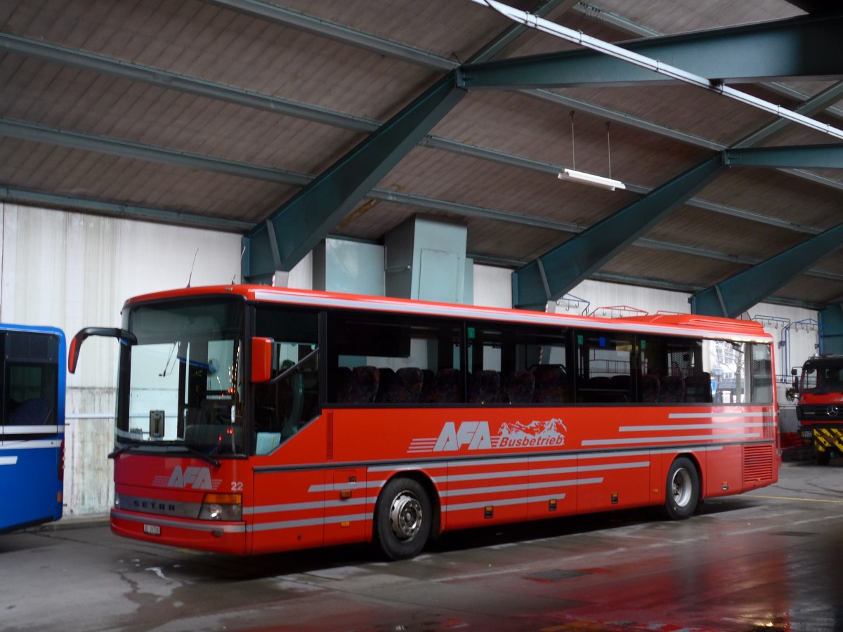 (168'432) - AFA Adelboden - Nr. 22/BE 26'708 - Setra (ex Nr. 8) am 10. Januar 2016 im Autobahnhof Adelboden