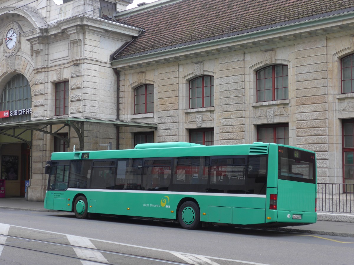 (168'742) - MAB Basel - Nr. 29/BS 99'400 - MAN (ex BVB Basel) am 20. Februar 2016 beim Bahnhof Basel