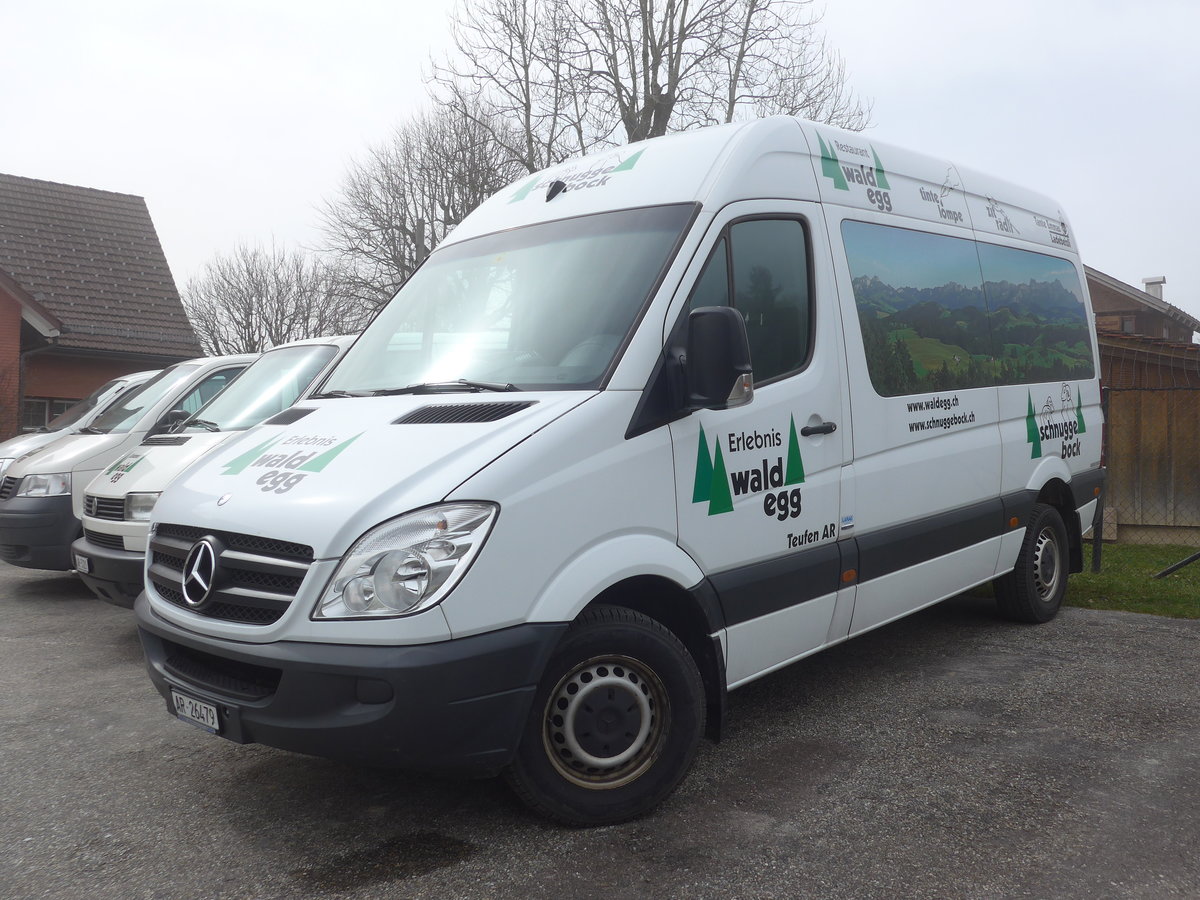 (169'649) - Restaurant Waldegg, Teufen - AR 26'479 - Mercedes am 2. April 2016 in Teufen, Restaurant Waldegg