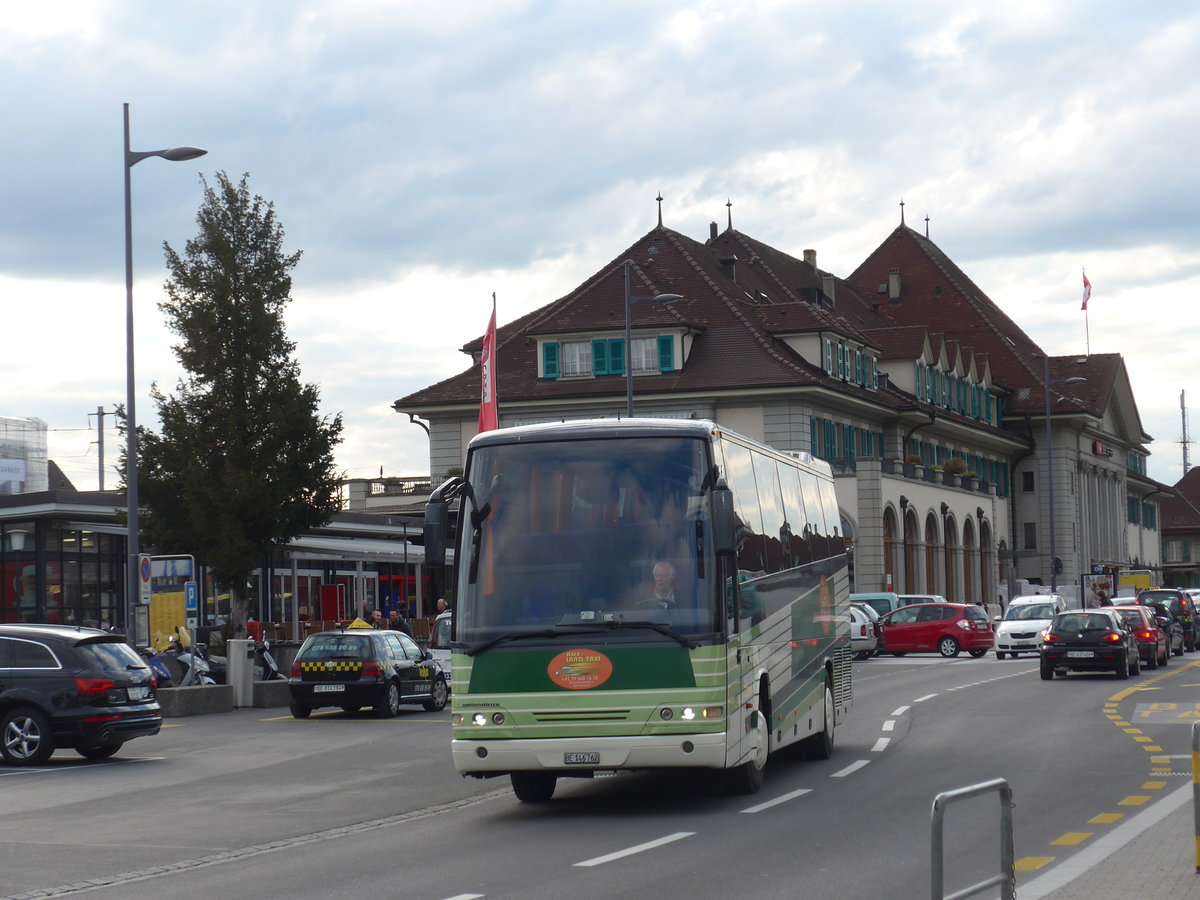 (170'242) - Land-Taxi, Wattenwil - BE 146'762 - Drgmller am 28. April 2016 beim Bahnhof Thun