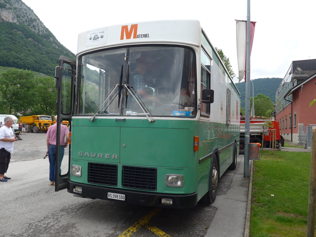 (172'085) - Juillerat, Fully - VS 398'100 - Saurer/FHS (ex Migros) am 25. Juni 2016 in Aigle, Saurertreffen