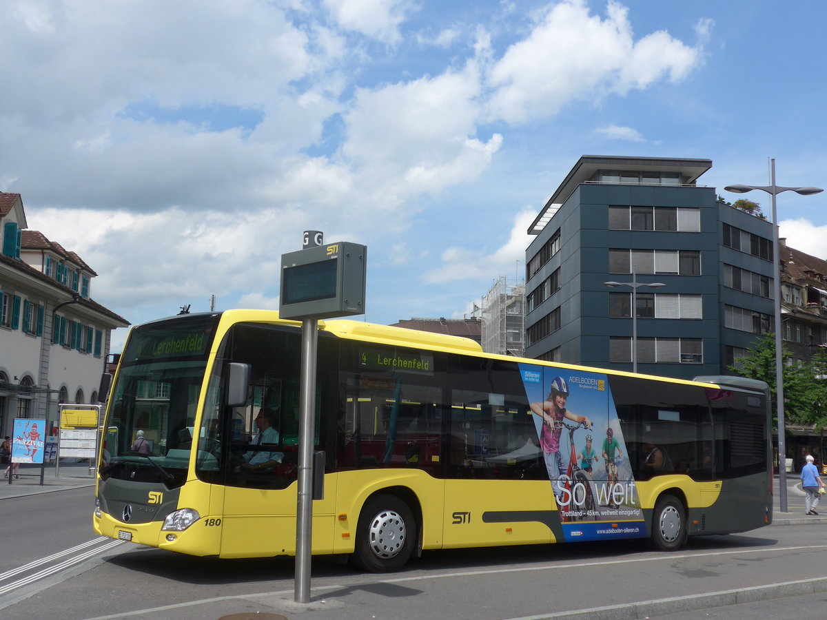 (172'761) - STI Thun - Nr. 180/BE 752'180 - Mercedes am 5. Juli 2016 beim Bahnhof Thun