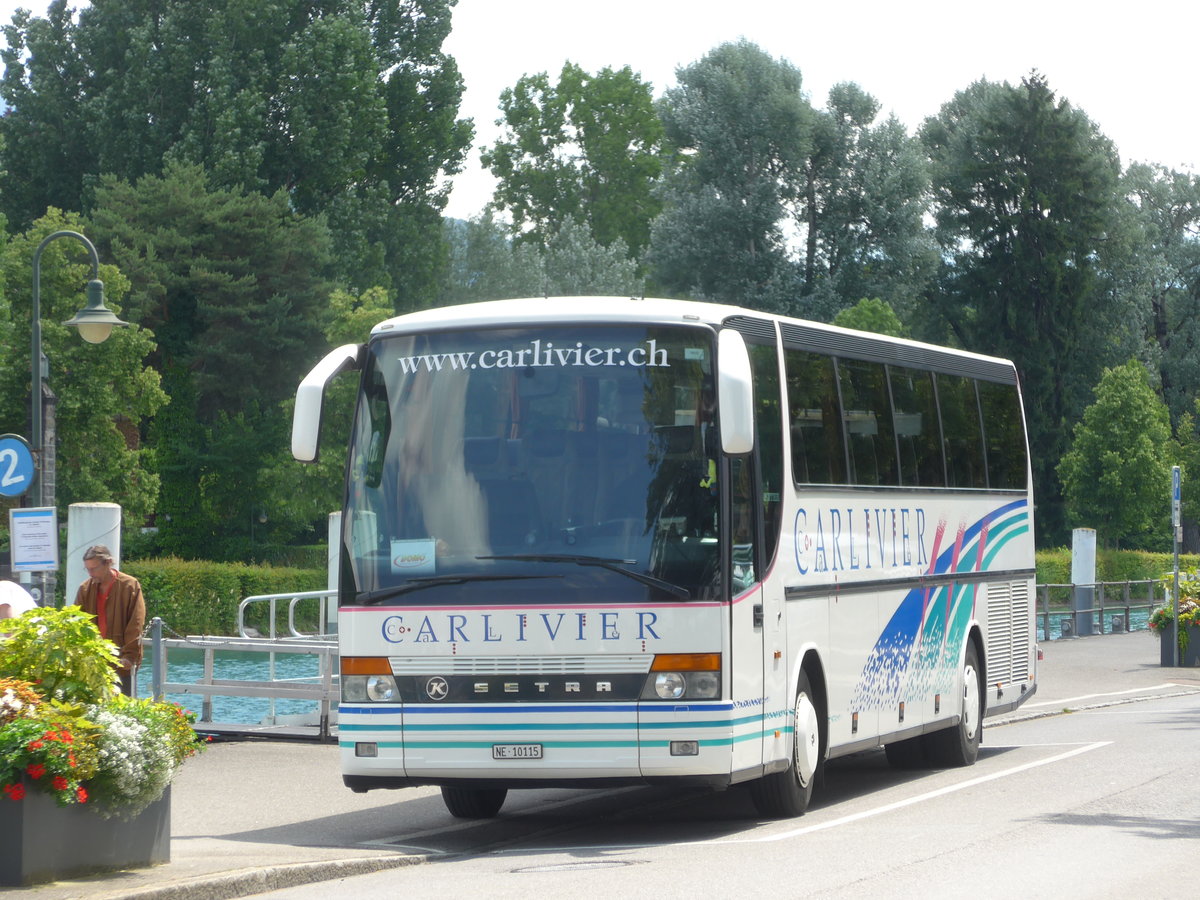 (172'778) - Carlivier, Savagnier - NE 10'115 - Setra am 6. Juli 2016 bei der Schifflndte Thun