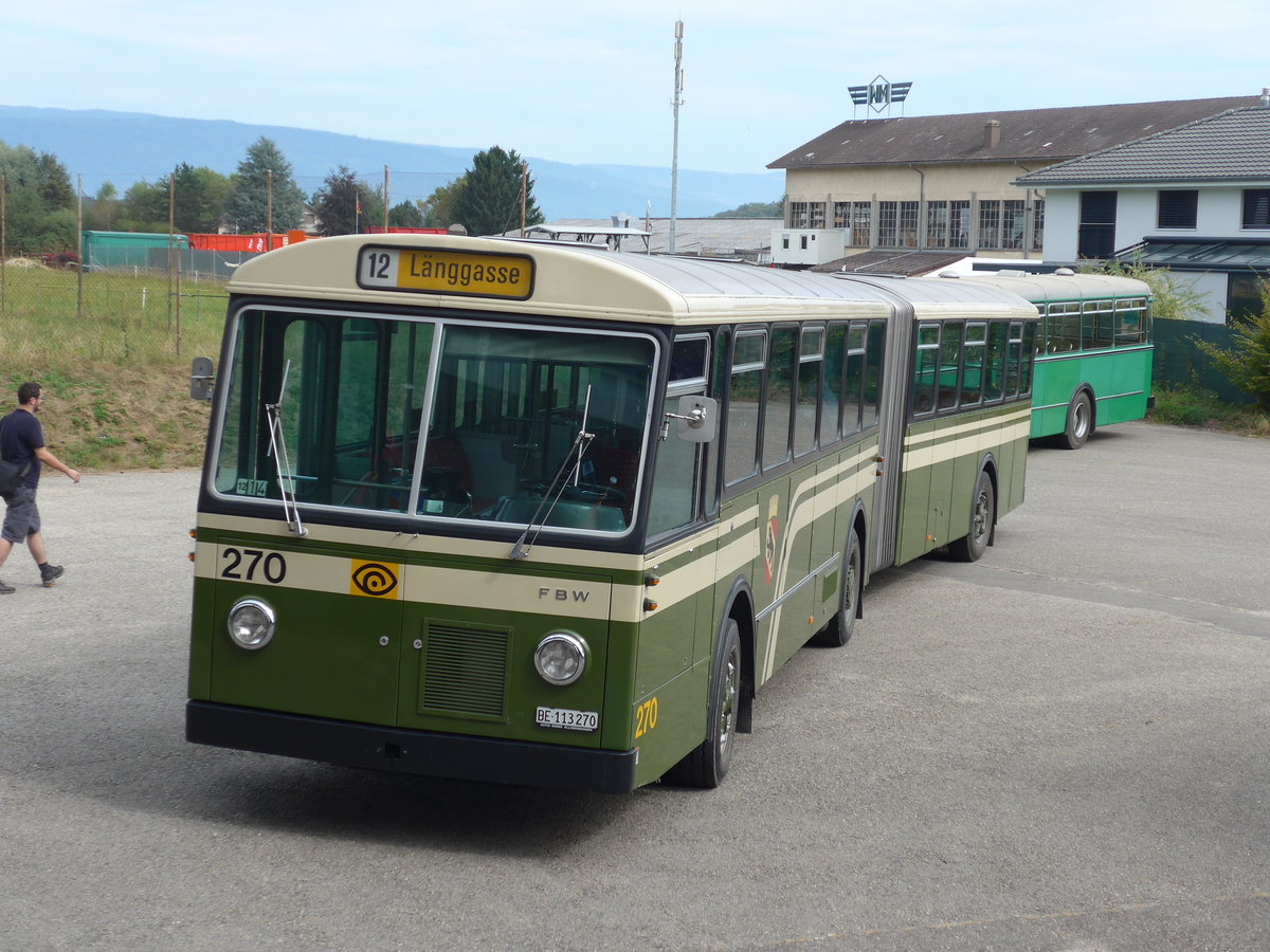 (174'504) - SVB Bern (TVB) - Nr. 270/BE 113'270 - FBW/SWS-Gangloff am 4. September 2016 in Finsterhennen, Landi