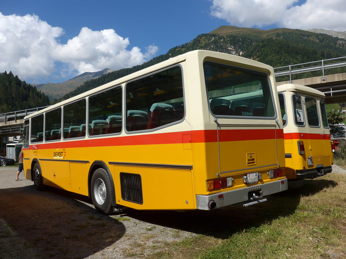 (174'685) - Voser, Neuenhof - AG 30'683 - Saurer/Tscher (ex Fischer, Roggwil; ex Mattli, Wassen) am 10. September 2016 in Campo, Saurertreffen